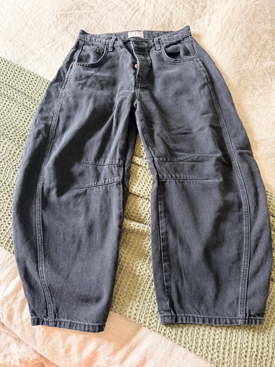 We The Free Denim - We The Free Black Barrel Jeans 27S